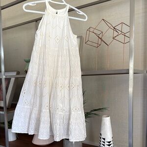 White Eyelet Kids Dress